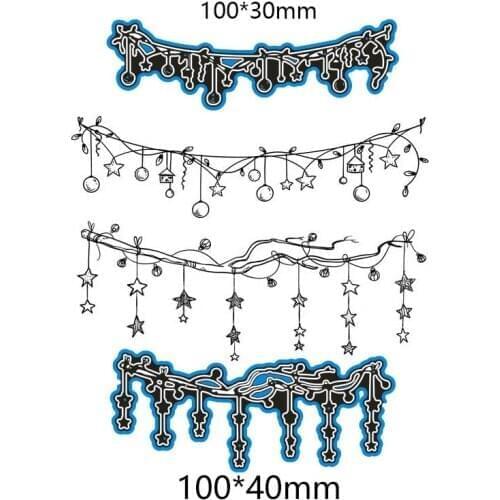 New Star lights Hanging ornament Cutting Dies Stencil DIY Scrapbooking Photo Album Embossing Decorative Paper Card Craft
