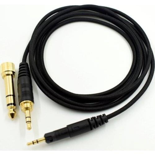 Upgrade Cable for Audio Technica ATH-M50x ATH-M40x ATH-M70x Headphone Audio Cable Cord Nylon Braided 6.5mm Adapter 1.5m
