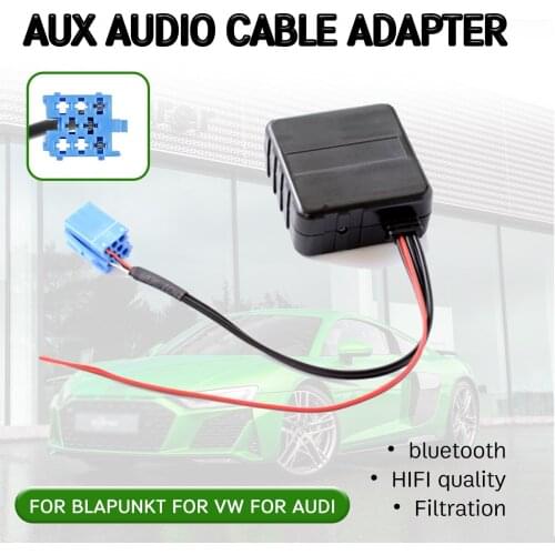 For AUDI Chorus Concert For VDO Becker bluetooth Aux Receiver Cable Adapter Hifi Quality for Blaupunkt For vw Delta Beta