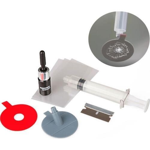 Professional DIY Car Windshield Repair Kit Tools Auto Glass Windscreen Repair Set Give Door Handle Protective Decorative Sticker