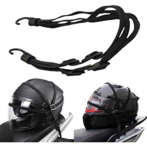 Motorcycle Luggage Helmet Net Rope Cable Belt Tape Bungee Cord Elastic Strap with Hook Motorcycle String Bag Belt Cargo Net Mesh