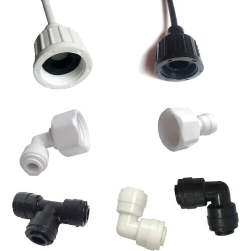 Heman 1/4'' PE Pipe Fitting Hose Quick Connector Adapter Aquarium Ro Water Filter Reverse Osmosis System