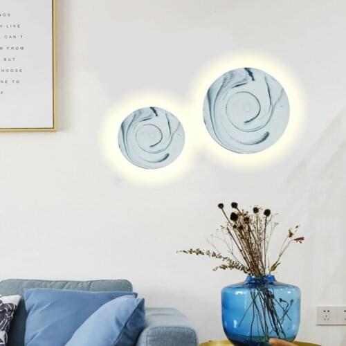 Modern disc lamp LED ceiling lamp villa interior lighting restaurant creative lamp living room wall lamp bedroom bedside lamp