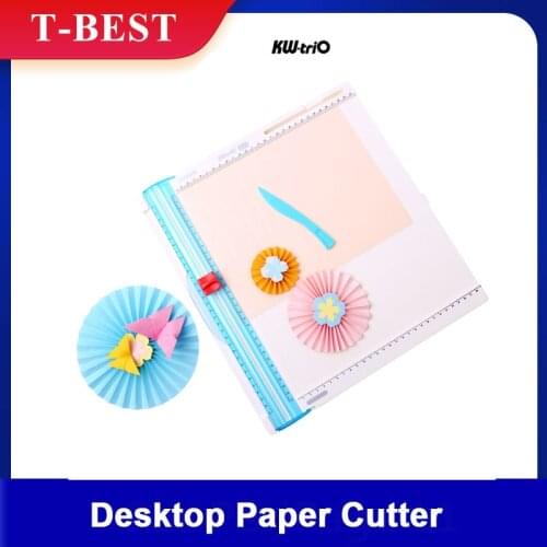 KW-trio 2-In-1 Desktop Paper Cutter Foldable Craft Paper Trimmer 12.2 Inch for Paper Laminated Photos Pictures Scrapbooking Tool