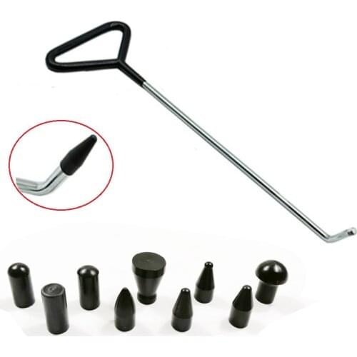 1pc Newly Design PDR Rods Tools Hook Tools Push Rod with 9 Pcs Tap Down Heads (R1)