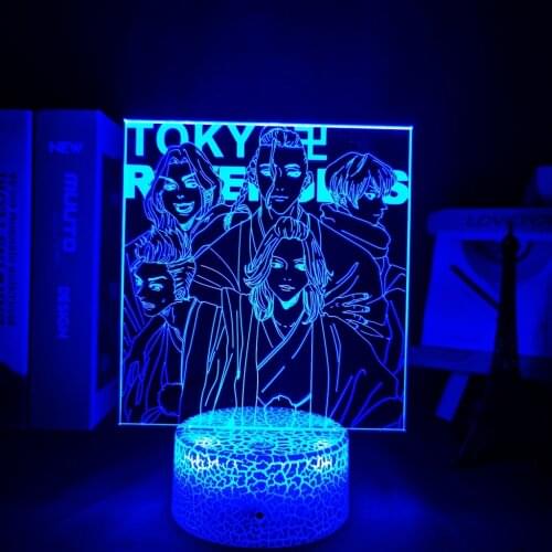 Manga 3d Light Led Lamp Tokyo Revengers Mikey and Draken for Child Bedroom Decor Night Light Birthday Gift Room Table Anime Lamp