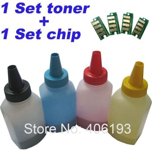 4 Toner + 4 Chip Compatible CF350A CF351A CF352A CF353A color toner powder bottle toner for HP M176 M176n M177 M177fw