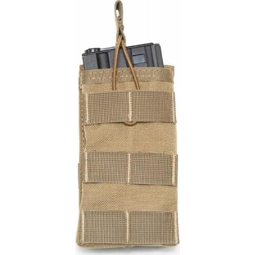 Open-Top AK AR M4/M16 MOLLE Tactical Single Pistol Magazine Pouch Airsoft Paintball Hunting Military Rifle Mag Holster Waist Bag