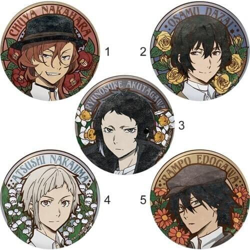 Japan Anime Bungo Stray Dogs Brooch Cartoon Pin Accessories For Clothes Hat Backpack Decoration Harajuku Badges