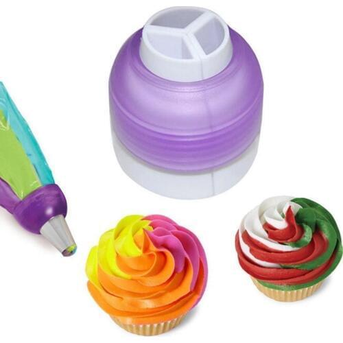 1PCS 3 Color Cake Coupler Tools Bakeware Cupcake Coupler Fondant Cookie Cutters Cream Decorating Bags Converter Cake Tools
