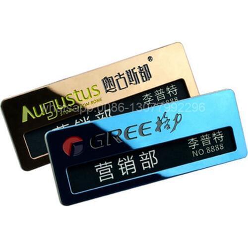 10pcs Custom Business Name Tag ID Badge Personalized Name Badge With Magnetic Back