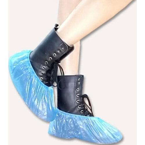 100 Pcs Plastic Disposable Waterproof Boot Shoe Covers Non-Slip Resistant Thick Outdoor Rainy Day Durable Shoe Covers