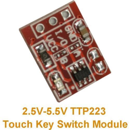 10pcs/lot 2.5V-5.5V TTP223 Touch Key Switch Module Touching Button Capacitive Switches Self-Locking/No-Locking Sensor Module