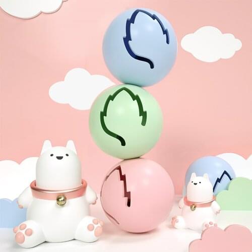 3PCS New Cat Toy Bell Ball Maple Leaf Ball Mint Bell Light Pet Funny Cat Creative Funny Interactive Toy Pet Supplies