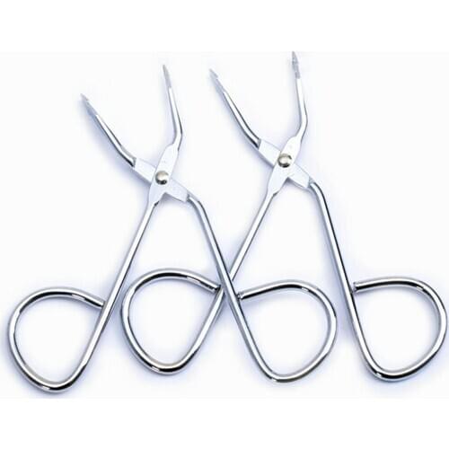 3pcs Scissors Shaped Eyebrow Tweezers Clip Flat Tip Tweezers Hair Plucker for Hair Eyebrows MPwell