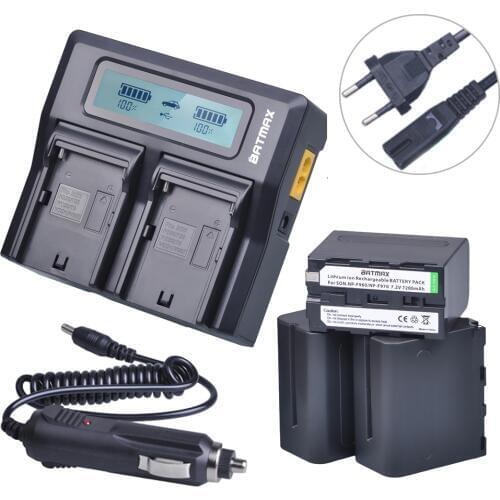3Pcs NP-F970 F970 NP-F960 Rechargeable Battery+ Ultra 3X faster Dual Charger Kits for Sony F975 F970 F960 F950MC1500C 190P 198P