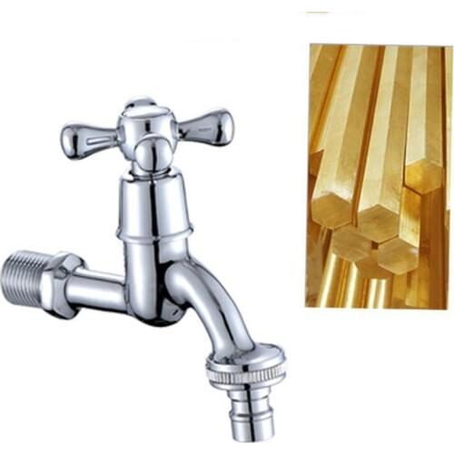 4'6' Universal Brass Washing Machine Faucet Balcony Mop Pool Thick Tap G1/2 Creative Wall-mounted Single Cold Bibcock