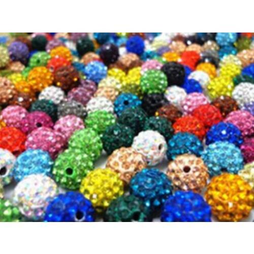 6mm 50pcs/lot mixed white e634 multicolor Rhinestone round loose disco ball pave crystal Beads bracelet necklace diy