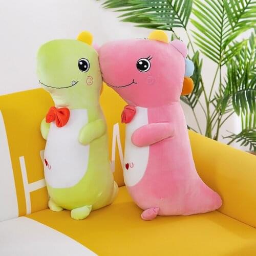 60cm Couple Dinosaur Cartoon Doll Plush Toys Soft Stuffed Animals Sleeping Pillow For Kids Lovers Birthday Valentines Gift