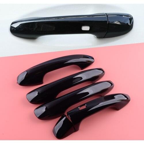 ABS Car Exterior Black Door Handle Cover Trim Frame Fit For Mercedes Benz C E GLC Class W205 X253 W213 2016 2017 2018 2019