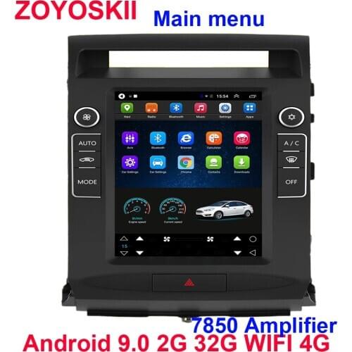 Android 9.0 os 10.4 inch vertical Tesla style CAR Radio GPS bluetooth Navigation player for For Toyota Landcruiser 2012-2015