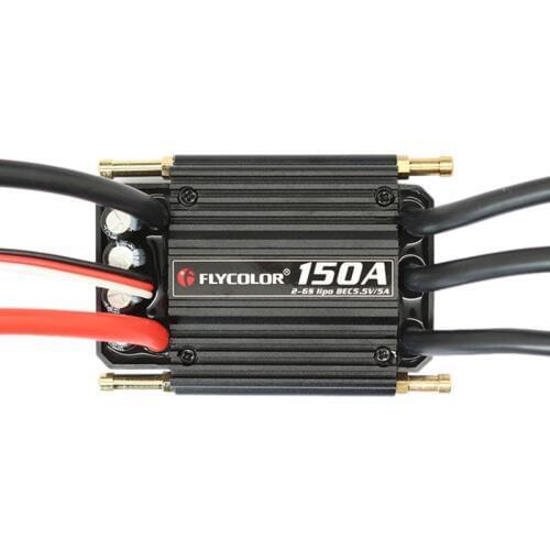 Flycolor 150A Brushless ESC for RC Boat 2-6S with 5.5V/5A BEC
