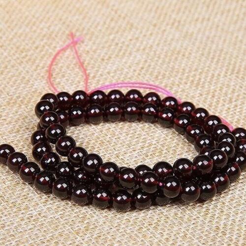 Hot Sale Natural Burgundy Garnet Beads Handmade Jewelry accessories 4,5,6,7,8mm