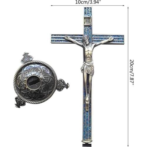 Church Relics Figurines Crucifix Jesus Christ On The Stand Cross Wall Crucifix U2JC