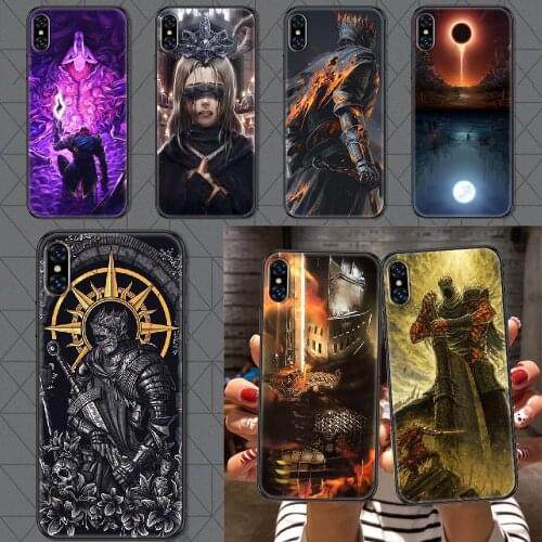 Dark Souls game Phone Case Cover Hull For iphone 5 5s se 2 6 6s 7 8 12 mini plus X XS XR 11 PRO MAX black painting coque fashion