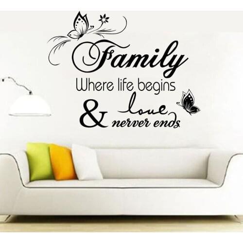 Living room decorwall stickers butterfly letter wall decals living room wall decoration vinyl waterproof removable sticker KT10