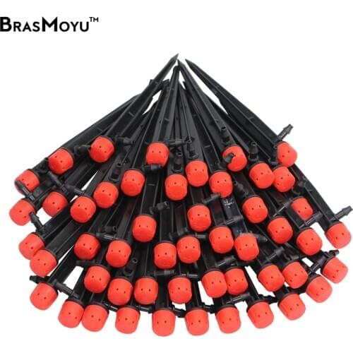 360 Degree Adjustable 13cm Irrigation Dripper Inserting Ground 4/7mm Hose Garden Watering Vortex Sprinkler With 1/4" Connector