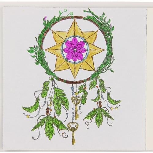 24 Pages DIY Drawing Book Mandalas Flower English Edition Coloring Book for Childs Adult Relieve Stress Time Painting