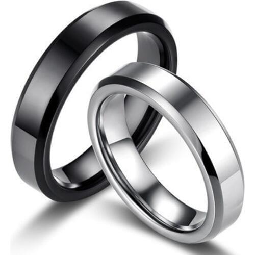 MOREDEAR 4mm 6mm 8mm Bright and Dull Polish Silver Color Titanium Ring For Men and Women Couple Ring