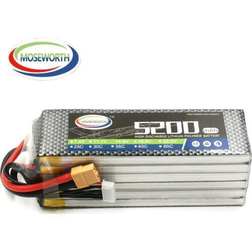 6S 5200mAh 22.2V 60C RC LiPo Battery For RC Car Drone Toys Helicopter Remote Control Quadcopter Spraying Airplane Boat Lithium