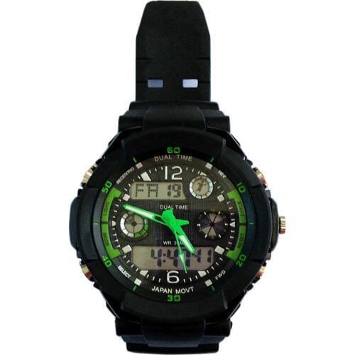 2018 Multifunction Mens Digital Wristwatches Mens Sport Watches 3Bar Waterproof Hours Dual Display Clock Analog Quartz Watches
