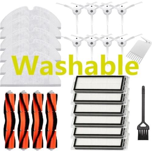 Centre / Side Brush Hepa Filter Mop Cloth) Washable Accessories for Xiaomi Roborock S6 Maxv Mi Robot Vacuum Cleaner Kits Patrs