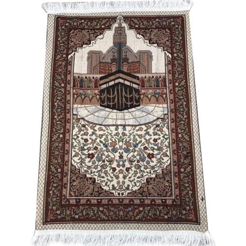 Muslim Prayer Rug Islamic Carpet Mat for Muslim Prayer Tapis De Priere Islam Braided Mats Vintage Pattern Eid Rugs Tassel Decor
