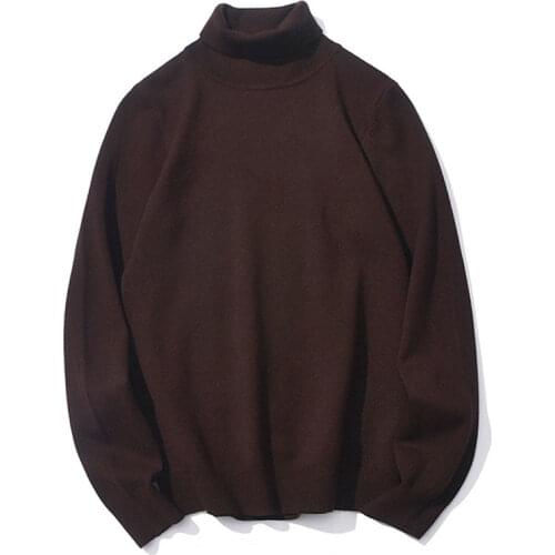 New Autumn Winter Mens Warm Turtleneck Sweater Casual Comfortable Pullover Thick Sweater Male High Quality