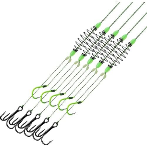 Fish hook fishing set finished product sea pole throwing rod spring hook double hook thread official hanging Treble Hook