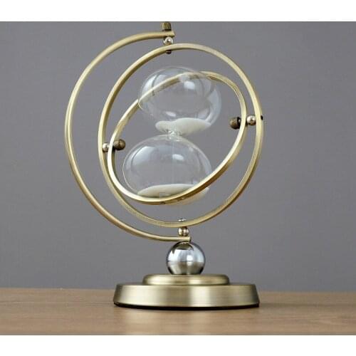 Globe time hourglass timer ornaments creative personality birthday gifts modern minimalist office decorations