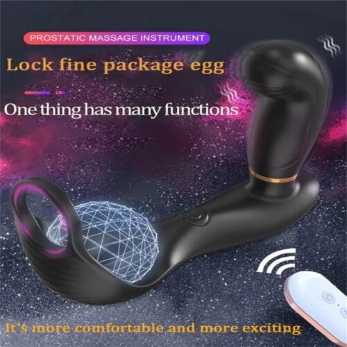 Latest sperm lock testis wireless remote control masturbation device male anal plug prostate massage instrument masturbation but