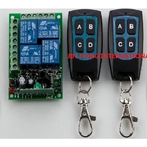 Remote Control Switch DC12V 4CH Relay Receiver Controller Transmitter Remote Control 4 CH Relay Transmitter