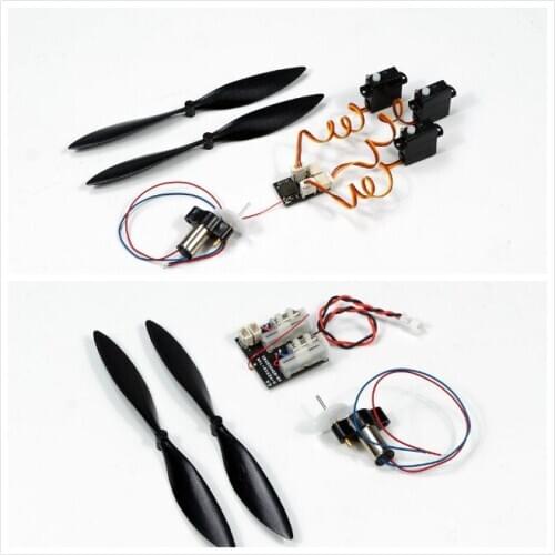 DIY Micro Brushed Power System with 7x16mm Brushed Motor/Micro Prop, and Micro Receivers for RC Micro Mini Indoor Airpalne Model