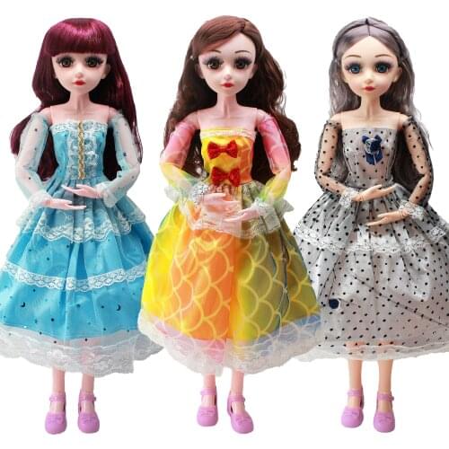 60cm BJD Doll with Fashion Girl Princess Clothes Accessories Movable Jointed 1/3 Dolls Wedding Gown Dress Toys for Girls Gift