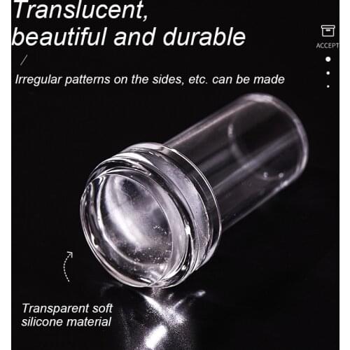 Silicone Transparent Nail Art Stamping Kit French For Manicure Plate Stamp Polish Stencil Template Seal Stamper Scraper New