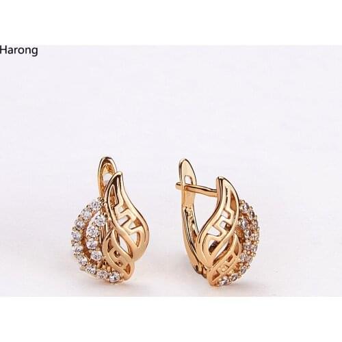 Harong Pretty Stud Earring Classic Punk Jewelry Party Copper Cute Romantic Simple Small Statement Earrings Girl Gift