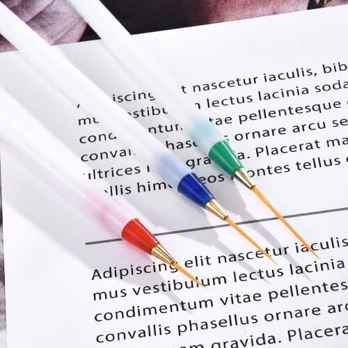 Nail Art DIY Creative Craft Pen Nail Art Brushes For Manicure Gel White Handle Soft Head Drawing Dotting Stripe Pattern 3Pcs/Set