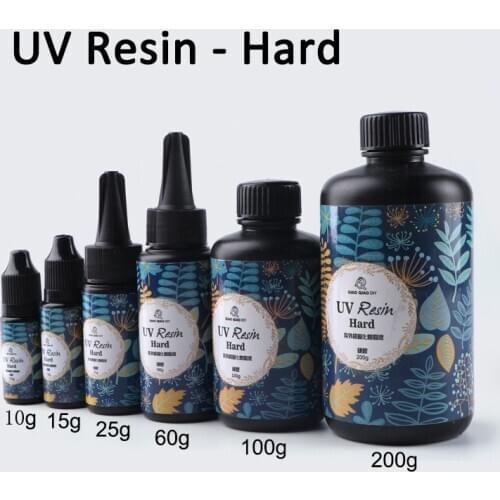 10-200g UV Resin for Jewelry Making Glue Ultraviolet Curing Quick-drying Hard Clear Sunlight Transparent Epoxy 3D Resin Hard DIY