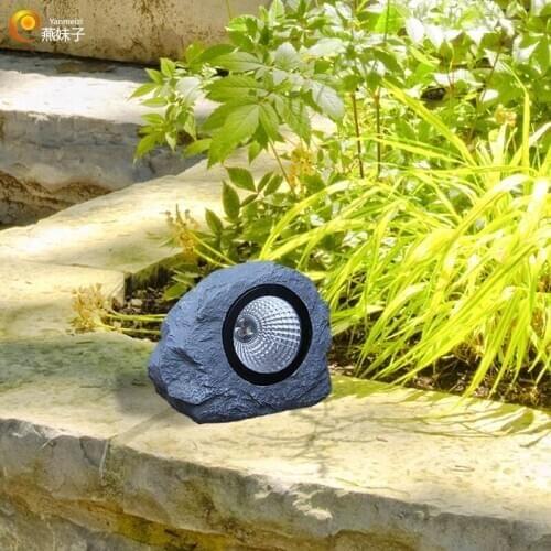Outdoor solar garden lamp small stone lamp spotlight street lamp home landscape decoration garden LED waterproof decoration