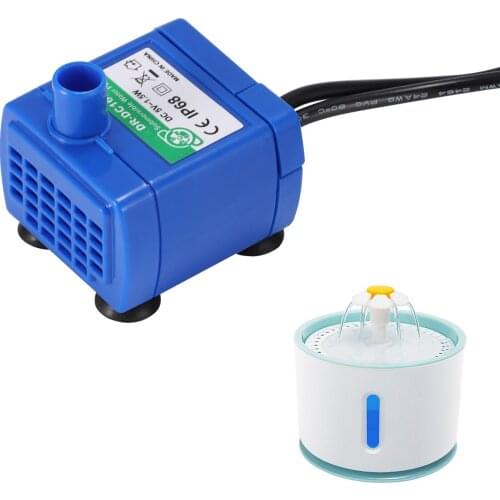 Water Pump LED Light Pet Cat Water Fountain Motor Accessories Replacement For Cat Flowers Drinking Bowl Water Dispenser